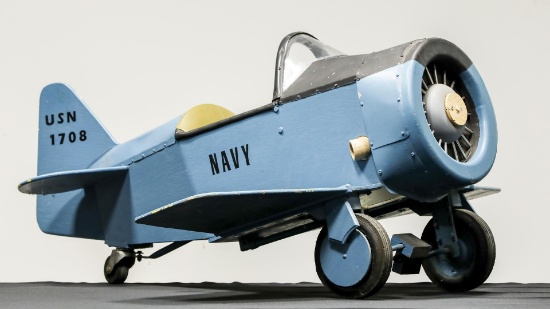 Child's Pedal Airplane Navy Fighter