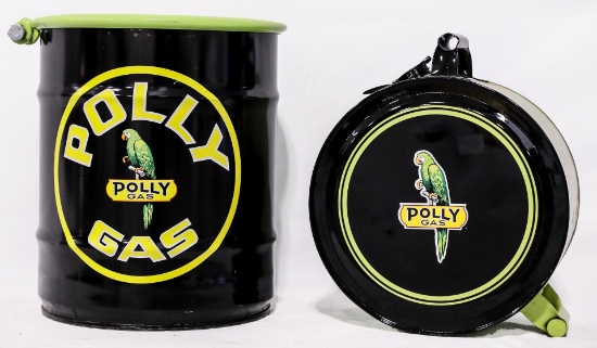Two Polly Gas Restored Oil Cans