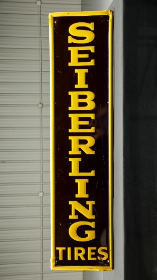 Sieberling Tires Embossed Tin Sign