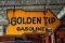 Golden Tip Gasoline Arrow Double-Sided Porcelain Sign