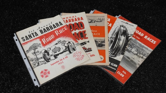 Santa Barbara and Pomona Road Race Programs 1953-1956