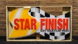Star Finish Car Wash Lighted Sign