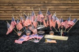Collection of Radiator-Mounted American Flag Displays