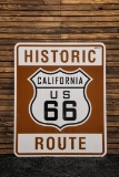 California Historic Route 66 Reflective Road Sign - New