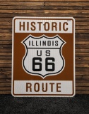 Illinois Historic Route 66 Reflective Road Sign - New
