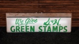 1960s We Give S&H Green Stamps 1960s Ceiling Mounted Lighted Sign