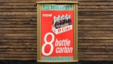 Coca-Cola 8-Bottle Carton Cardboard Sign by Kay Display