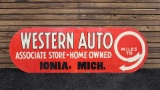 Western Auto Associate Store for Ionia, Michigan Direction Sign