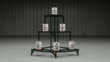 Service Station Product Round Display Rack and Sample Oil Cans