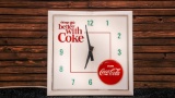 Things Go Better with Coke Lighted Open-Face Clock