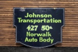 Johnson Transportation/Norwalk Auto Body Double-Sided Sign
