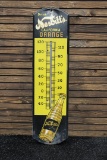 1950s Drink Nesbitt's-California Orange Enamel Thermometer Sign