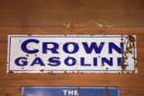 Crown Gasoline Porcelain Sign