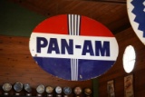 PAN AM Double-Sided Porcelain Sign
