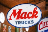 Mack Trucks Double-Sided Porcelain Sign