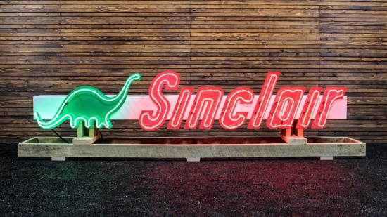 Sinclair Dino Neon Sign - Restored