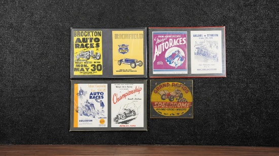 Vintage Racing Emblems and Poster Collection