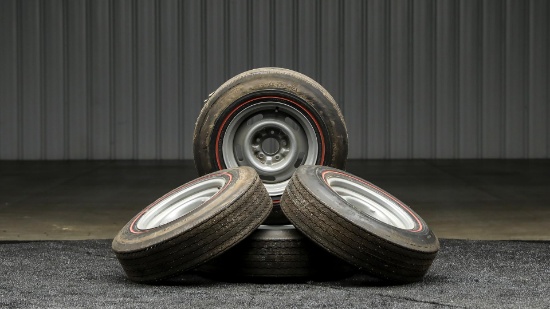 Set of Four 1969 Firestone Wide-Oval Redline Tires