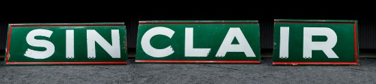 Sinclair Large Three-Panel Enamel Sign