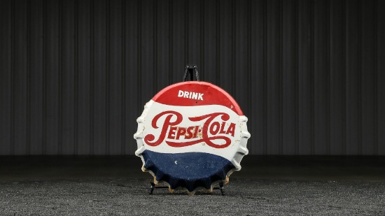 1950s Pepsi-Cola Bottle Cap Sign