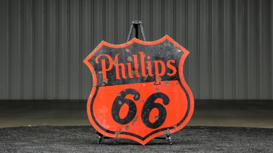 Phillips 66 Shield Double-Sided Enamel Sign
