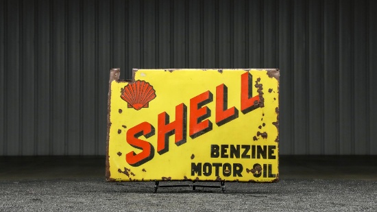 Belgian Shell Benzine-Motor Oil Enamel Sign