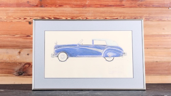 1940s Packard-Brunn Town Car Original Drawing