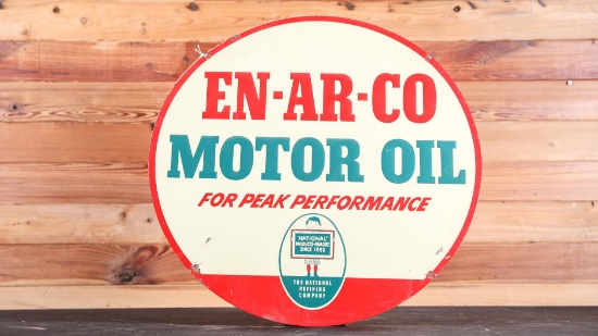 En-Ar-Co Motor Oil Embossed Tin Sign