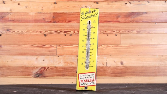Pennzoil "Is Your Car Protected?" Advertising Thermometer