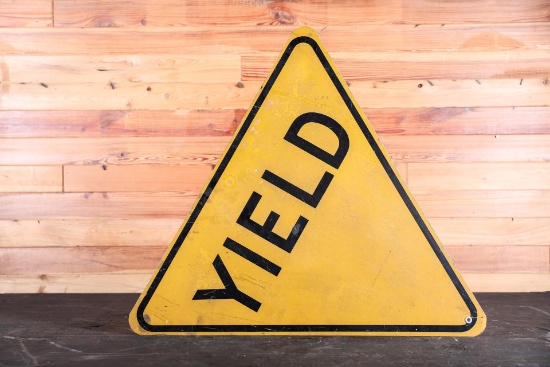 Yield Reflectorized Traffic Warning Sign