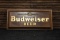 Budweiser Woodtone Lighted Beer Sign