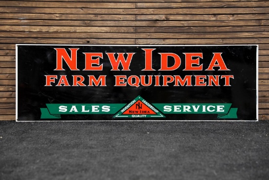 New Idea Farm Equipment Sales and Service Double-Sided Porcelain Sign