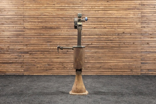 Early 1900s Tokheim Hand-Crank Oil Pump