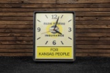 Circa 1970s Farm Bureau Insurance-Kansas Lighted Clock