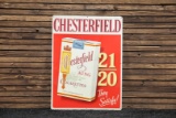 1960s Chesterfield 21/20 Embossed Tin Sign