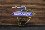 Early 1990s Bud Light Bicycle Neon Sign