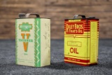 Two Vintage Gallon Oil Cans