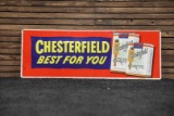 Circa 1955 Chesterfield Best for You Double Pack Sign