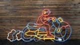Rope Light Motorcycle Artwork