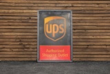 Circa Early 2000s UPS Retail Store Lighted Sign