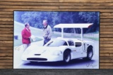 Autographed Phil Hill and Jim Hall with Chaparral 2F by John Lamm