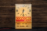 Circa 1970s Concord Bicyles Lighted Clock-Sign Board