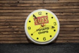 Circa 1960s Cain's Potato Chips Lighted Clock