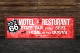 Route 66 Motel and Restaurant Sign