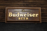 Budweiser Woodtone Lighted Beer Sign