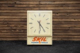 Circa 1970s Skil Power Tools Lighted Clock-Sign