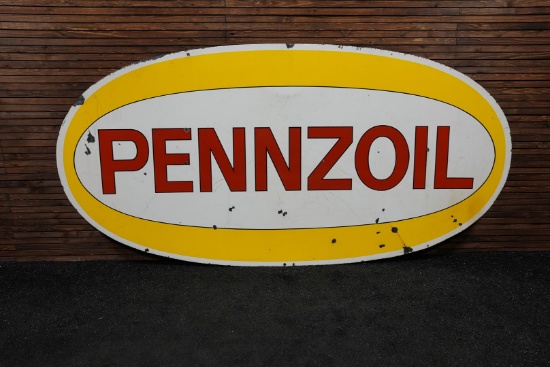Pennzoil DS Large Enamel Metal Sign