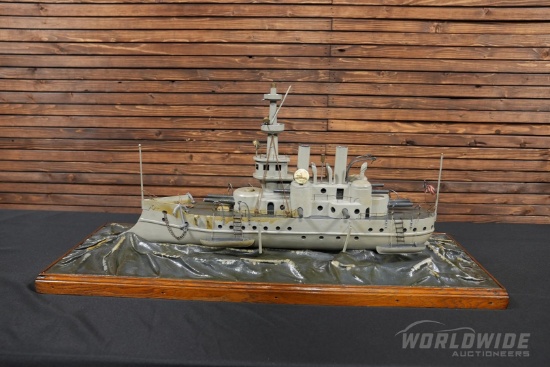 USS Maine Folk Art Wooden Replica