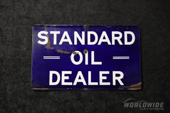 Original Standard Oil Dealer Double-Sided Porcelain Sign