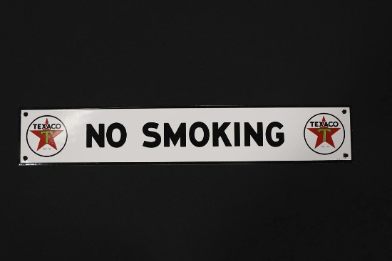 1933 Texaco "No Smoking" Single-Sided Porcelain Sign